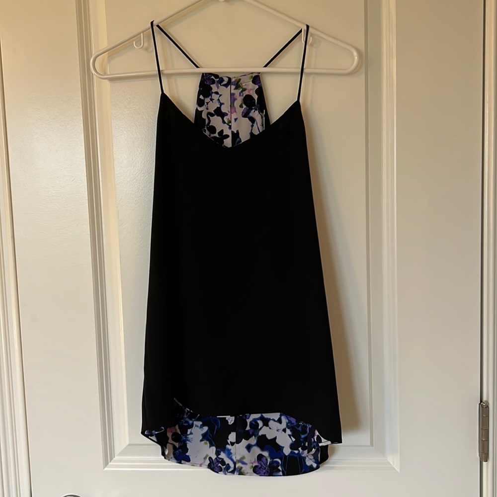 Express Reversible Black & Floral Camisole Tank S
